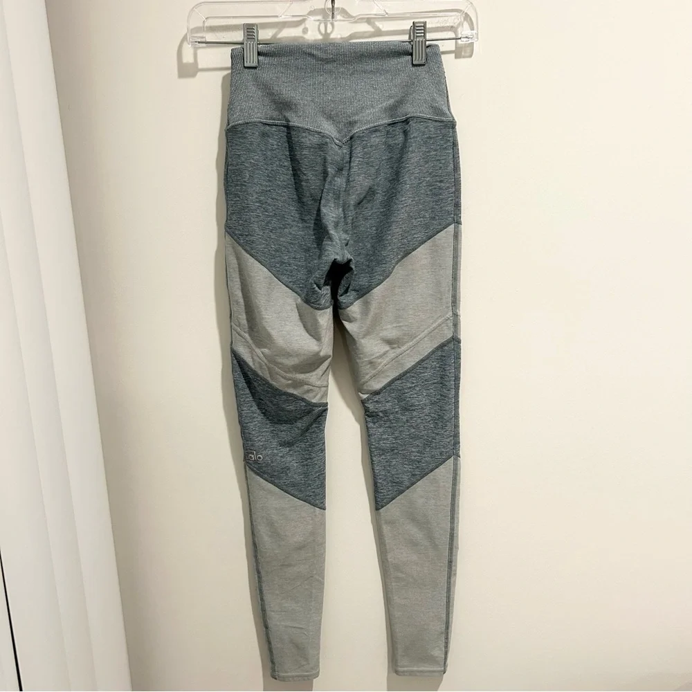 Alo Yoga Alosoft Sheila High Waist Leggings Seagrass Heather Green Size XS